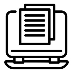 Poster - Job announce online icon. Outline job announce online vector icon for web design isolated on white background