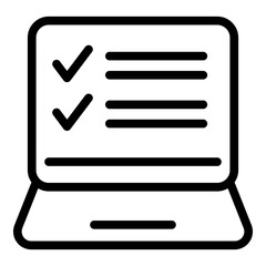 Poster - jobs portal icon. outline jobs portal vector icon for web design isolated on white background