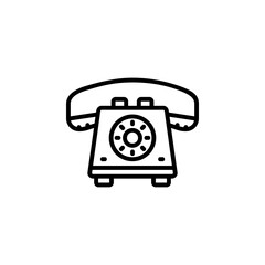 Poster - phone vector icon line style. Perfect for website, application, commerce, presentation, logo and more. simple, thin and modern outline icon