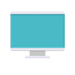 Poster - illustration of a modern digital icon of a large digital smart rectangular computer in a monitor, laptop isolated on a white background. Concept: computer digital technologies.