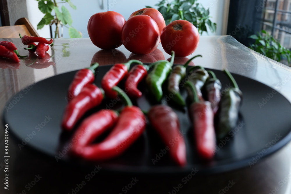 Curated visual reference: Gallery Detail: Photo Stock Life Cycle Of Peppers Stages Of Red Hot