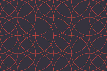 Wall Mural - seamless abstract background pattern made with circular lines forming geometric shapes. modern, simp
