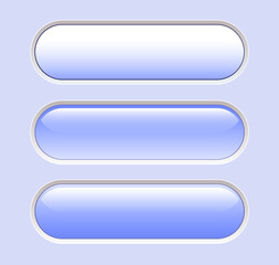 Poster - Buttons light blue isolated, interesting navigation  panel for website, editable vector illustration.