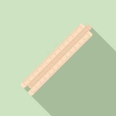 Poster - Ruler icon. Flat illustration of ruler vector icon for web design