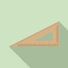 Poster - Angle ruler icon. Flat illustration of angle ruler vector icon for web design