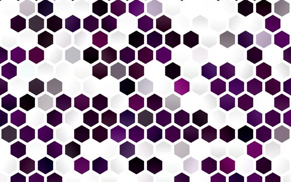 Light Purple vector template in hexagonal style.