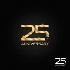 Wall Mural - 25 years anniversary logo, icon and symbol vector illustration