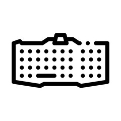 Poster - keyboard computer black icon vector. keyboard computer sign. isolated symbol illustration