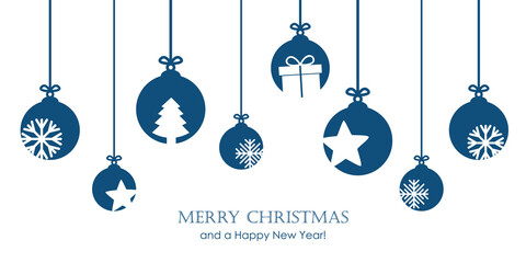Wall Mural - christmas bauble decoration with snowflakes stars and gift vector illustration eps10