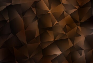  Dark Brown vector gradient triangles texture.