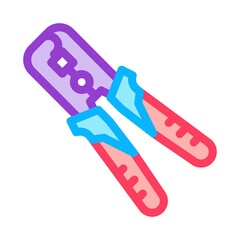 Poster - equipment for repair and connect cable color icon vector. equipment for repair and connect cable sign. isolated symbol illustration