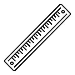 Poster - Geometry ruler icon. Outline geometry ruler vector icon for web design isolated on white background