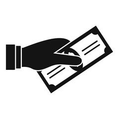 Poster - hand cash bribery icon. simple illustration of hand cash bribery vector icon for web design isolated