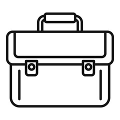 Poster - briefcase money bribery icon. outline briefcase money bribery vector icon for web design isolated on