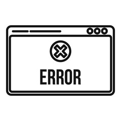 Poster - Error web page icon. Outline error web page vector icon for web design isolated on white background