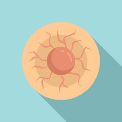 Poster - biophysics cell icon. flat illustration of biophysics cell vector icon for web design