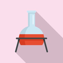 Poster - Chemical flask icon. Flat illustration of chemical flask vector icon for web design