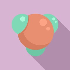 Poster - physics molecule icon. flat illustration of physics molecule vector icon for web design