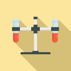 Poster - Chemical test tubes icon. Flat illustration of chemical test tubes vector icon for web design
