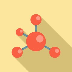 Poster - Biophysics molecule icon. Flat illustration of biophysics molecule vector icon for web design
