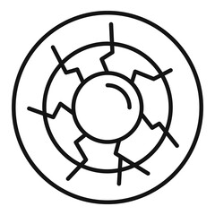 Poster - biophysics cell icon. outline biophysics cell vector icon for web design isolated on white backgroun
