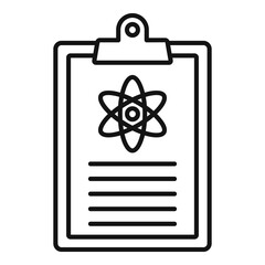 Poster - biophysics clipboard icon. outline biophysics clipboard vector icon for web design isolated on white