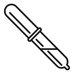 Poster - biophysics pipette icon. outline biophysics pipette vector icon for web design isolated on white bac