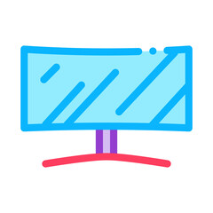 Poster - monitor screen computer color icon vector. monitor screen computer sign. isolated symbol illustration