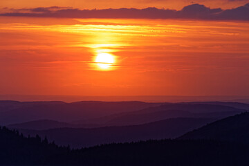 Sticker - Lever de soleil sur les Vosges