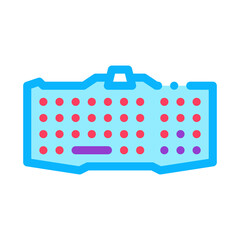 Poster - keyboard computer color icon vector. keyboard computer sign. isolated symbol illustration