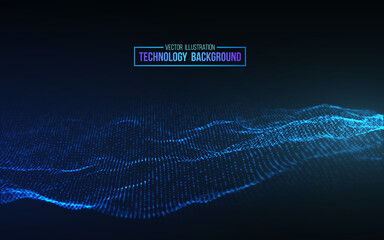 Poster - technology background vector in abstract style. abstract technology communication design innovation 