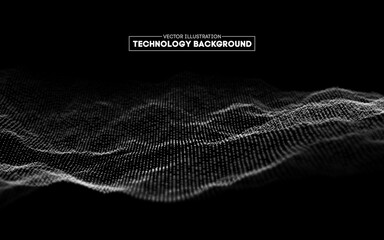 Poster - Technology background vector in abstract style. Abstract technology communication design innovation concept background. System engineering and digital communication. Abstract futuristic background.