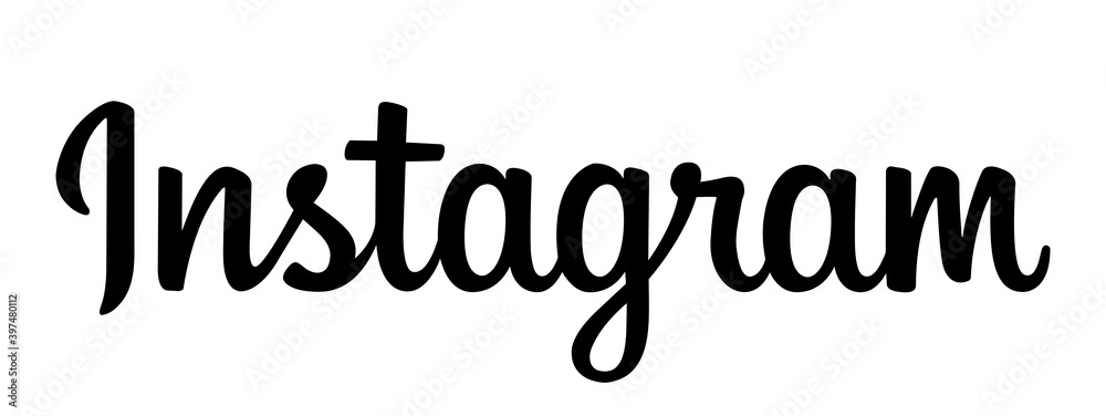Ig Text Design Instagram Text Logo - Vector - Black Silhouette Font - Isolated. Latest ...