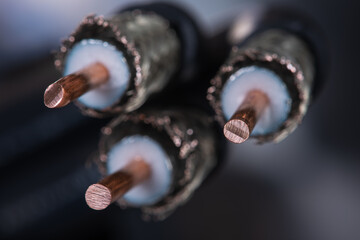 Poster - Macro of stripped high frequency coaxial cable