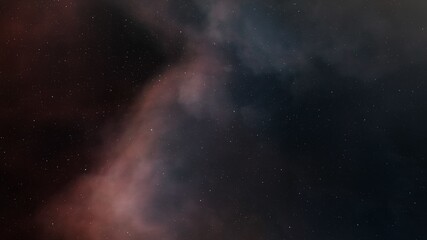 nebula gas cloud in deep outer space, Science fiction illustrarion, colorful space background with stars 3d render
