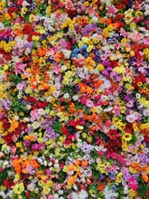 Vertical Background Of Flowers. Colorful Panel.