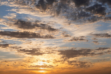 Wall Mural - sunset in the sky