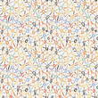 Seamless hand drawn coloring pattern. Creative endless background with blots. Abstract striped texture with bold lines