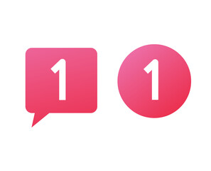 Poster - new message notice for inbox or unread ui badge element design vector, idea of reminder incoming soc