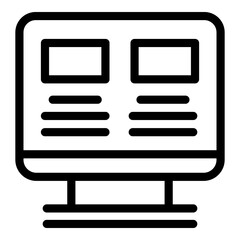 Poster - job vacancy icon. outline job vacancy vector icon for web design isolated on white background