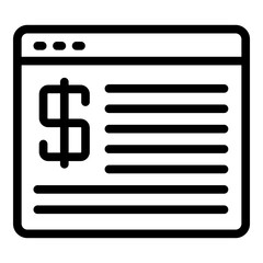 Poster - job salary icon. outline job salary vector icon for web design isolated on white background