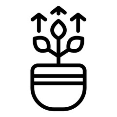 Poster - Growth opportunity icon. Outline growth opportunity vector icon for web design isolated on white background