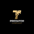 Letter T Tiger, Predator Logo Design Vector