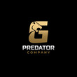 Letter G Tiger, Predator Logo Design Vector