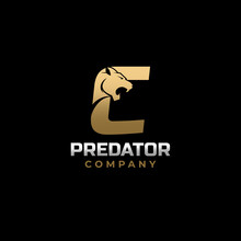 Letter C Tiger, Predator Logo Design Vector