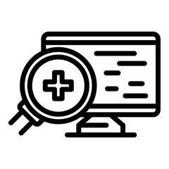 Canvas Print - Telemedicine service icon. Outline telemedicine service vector icon for web design isolated on white background