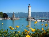 Fototapeta Big Ben - Germany , Lindau , Bavaria , Bodensee , Lake Constance , Lighthouse