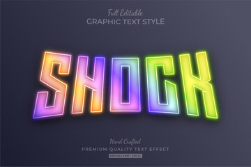 Wall Mural - Shock Gradient Holographic Editable Text Effect Font Style