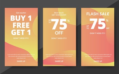 Wall Mural - Flash sale discount banner template promotion, end of season special offer banner, template design for media promotions and social media promo, vector illustration.
