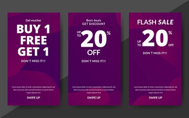 Wall Mural - Flash sale discount banner template promotion, end of season special offer banner, template design for media promotions and social media promo, vector illustration.